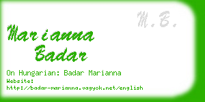 marianna badar business card